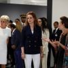 La princesse Lalla Salma du Maroc avec la première dame Brigitte Macron visitant l'exposition "Face à Picasso" au Musée Mohammed VI d'art moderne et contemporain de Rabat, le 14 juin 2017. © Sébastien Valiela / Bestimage