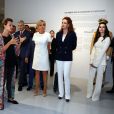 La princesse Lalla Salma du Maroc avec la première dame Brigitte Macron visitant l'exposition "Face à Picasso" au Musée Mohammed VI d'art moderne et contemporain de Rabat, le 14 juin 2017. © Sébastien Valiela / Bestimage