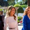 La reine Rania de Jordanie et la princesse Lalla Salma du Maroc à Casablanca le 11 mars 2015.