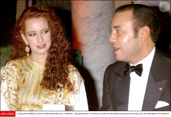 La princesse Lalla Salma du Maroc et le roi Mohammed VI du Maroc en septembre 2002 au Festival du film de Marrakech.