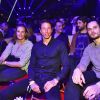 Laure Manaudou avec son ex-compagnon Frédérick Bousquet, son actuel compagnon Jérémy Frérot (rang de derrière) et son frère Florent Manaudou lors du gala de boxe organisé par Univent Production au Palais des Sports de Marseille le 24 mars 2018. © Bruno Bebert/Bestimage