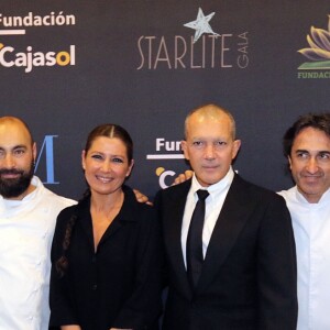 Antonio Banderas et sa compagne Nicole Kimpel lors du dîner caritatif pour la fondation "Lagrimas y Favores" à Malaga. Le 24 mars 2018