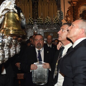 Antonio Banderas lors de la cérémonie "The lighting of candles of our Girl of San Juan" à Malaga. Le 24 mars 2018