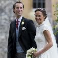 Pippa Middleton et son mari James Matthews lors de leur mariage à Englefield, dans le Berkshire, le 20 mai 2017.