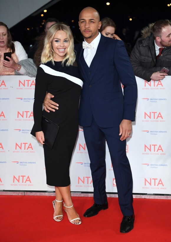 Katie Piper et son mari Richard Sutton - Soirée des National Television Awards à l'O2 Arena à Londres, le 23 janvier 2018.