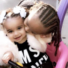 Dream, la fille de Rob Kardashian avec son frère King Cairo, fils de Blac Chyna et Tyga. Avril 2018.