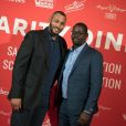 Boris Diaw et un invité - Dîner de charité pour la fondation Samuel Eto'o au Petit Palais à Paris, France, le 5 avril 2018. © Tiziano da Silva/Bestimage