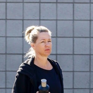 Exclusif - Jennie Garth à la sortie de son cours de gym à Los Angeles, le 10 janvier 2018.