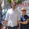 Jennie Garth et David Abrams se rendent dans la boutique Marshall avant d'aller déjeuner à Los Angeles, le 22 avril 2016.