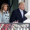 Donald Trump et sa femme Melania - Le président des Etats-Unis en famille à la Maison Blanche pour les célébrations de Pâques à Washington. Le 2 avril 2018