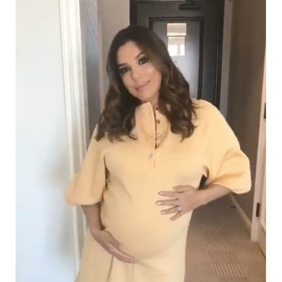 Eva Longoria, enceinte. Mars 2018.