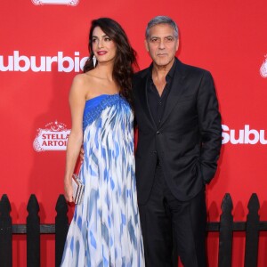 Amal Alamuddin Clooney et son mari George Clooney à l'avant-première de 'Suburbicon' à Westwood, Los Angeles, le 22 octobre 2017 © AdMedia via Zuma/Bestimage
