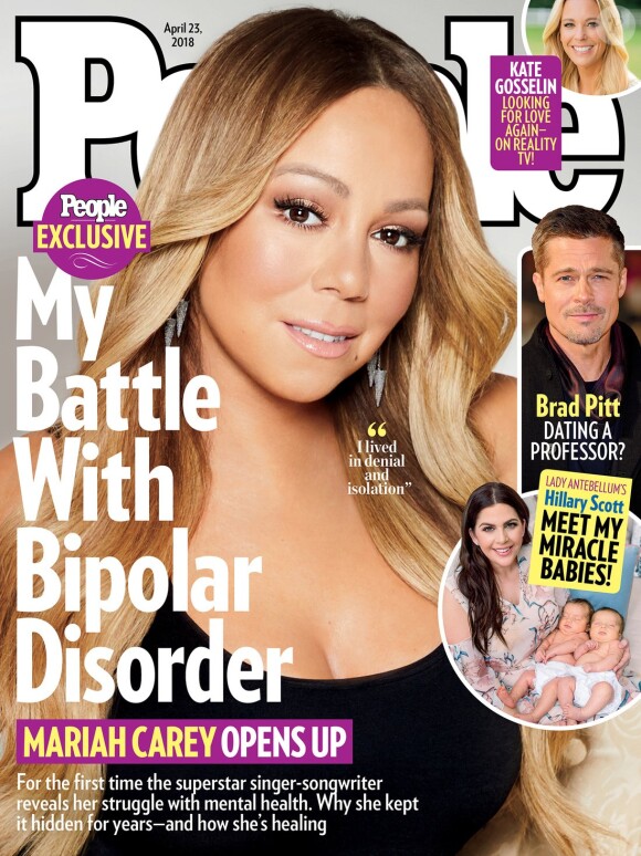 Mariah Carey en couverture de People. Numéro du 23 avril 2018.