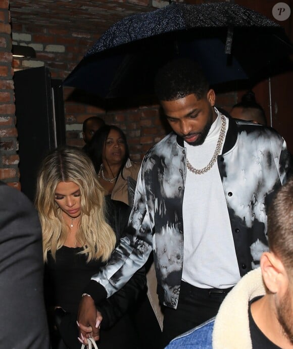 Tristan Thompson et Khloé Kardashian, enceinte - Tristan Thompson fête son 27 ème anniversaire avec ses amis et sa famille à Los Angeles le 10 mars 2018.