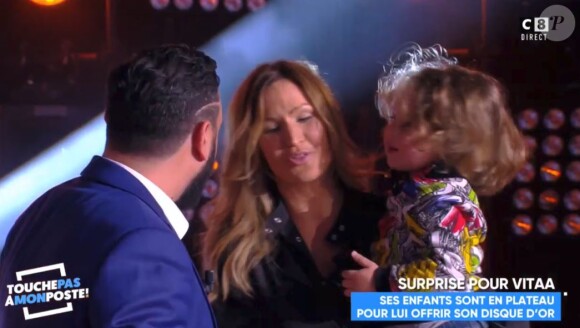 Vitaa et ses fils sur le plateau de "Touche pas à mon poste", C8, 12 avril 2018