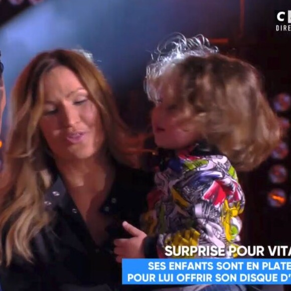 Vitaa et ses fils sur le plateau de "Touche pas à mon poste", C8, 12 avril 2018