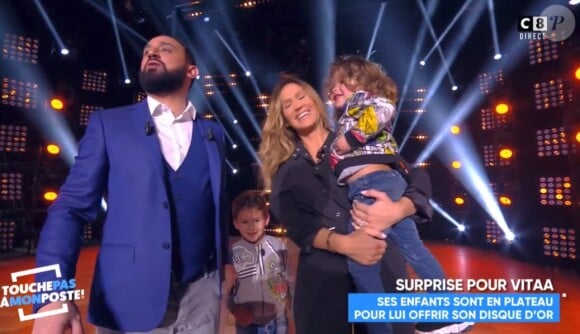 Vitaa et ses fils sur le plateau de "Touche pas à mon poste", C8, 12 avril 2018