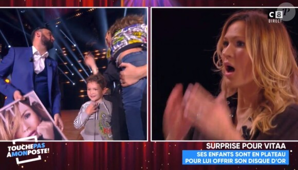 Vitaa et ses fils sur le plateau de "Touche pas à mon poste", C8, 12 avril 2018
