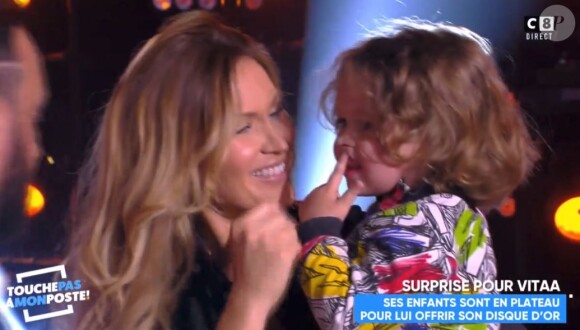 Vitaa et ses fils sur le plateau de "Touche pas à mon poste", C8, 12 avril 2018