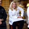 Michel Sarran, Hélène Darroze et Philippe Etchebest dans "Top Chef" (M6), épisode diffusé mercredi 11 avril 2018.