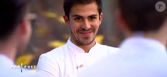 Victor lors de la demi-finale de "Top Chef 2018" (M6) mercredi 18 avril 2018.