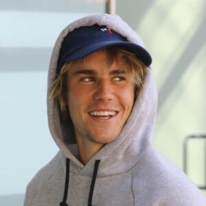 Justin Bieber retrouve sa supposée nouvelle petite amie Baskin Champion à son cours de SoulCycle à Beverly Hills, le 12 avril 2018