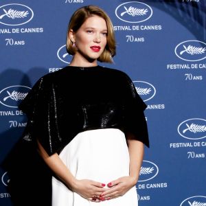 Léa Seydoux enceinte - Soirée à l'occasion des 70 ans du tout premier festival de Cannes à l'école des Beaux Arts à Paris, le 20 Septembre 2016. © Dominique Jacovides/Bestimage