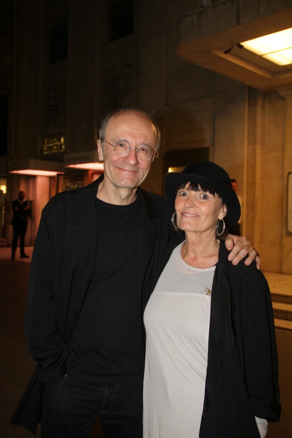 Exclusif - Philippe Geluck et sa femme Dany - L.Baffie fête ses 60 ans avec ses amis au Manko à Paris, France, le 19 avril 2018. © Philippe Baldini/Bestimage