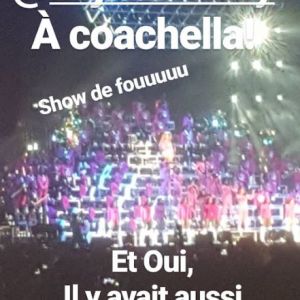 Camille Lacourt au festival de Coachella, Instagram, le 21 avril 2018.