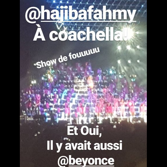 Camille Lacourt au festival de Coachella, Instagram, le 21 avril 2018.