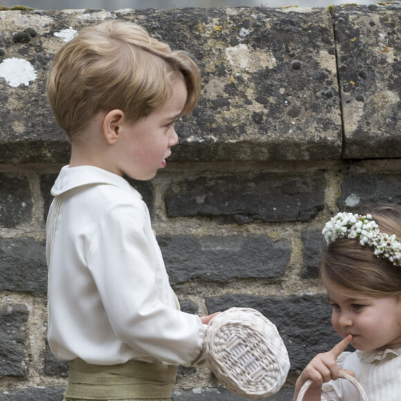 George et Charlotte au mariage de leur tante Pippa Middleton le 20 mai 2017.