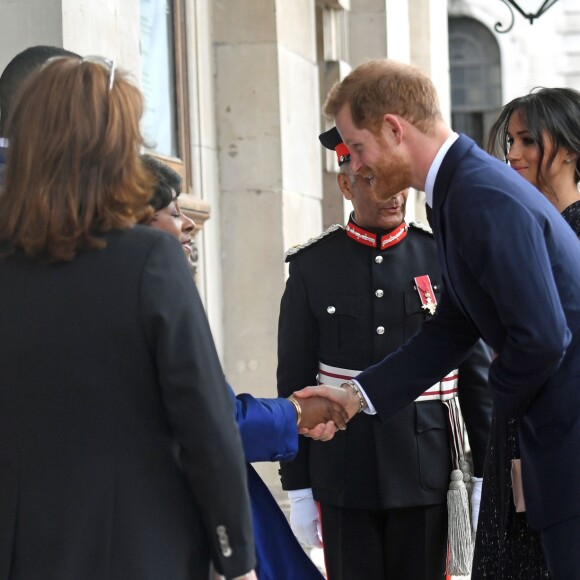 Meghan Markle et le prince Harry sont venus assister ensemble, le 23 avril 2018 en l'église St Martin-in-the-fileds à Londres, à la cérémonie commémorant le 25e anniversaire de l'assassinat de Stephen Lawrence, victime à 18 ans d'un crime raciste.