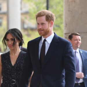 Meghan Markle et le prince Harry sont venus assister ensemble, le 23 avril 2018 en l'église St Martin-in-the-fileds à Londres, à la cérémonie commémorant le 25e anniversaire de l'assassinat de Stephen Lawrence, victime à 18 ans d'un crime raciste.