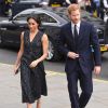 Le prince Harry et Meghan Markle à leur arrivée le 23 avril 2018 en l'église St Martin-in-the-fileds à Londres, à la cérémonie commémorant le 25e anniversaire de l'assassinat de Stephen Lawrence, victime à 18 ans d'un crime raciste.