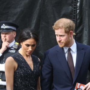 Le prince Harry et Meghan Markle ont assisté ensemble, le 23 avril 2018 en l'église St Martin-in-the-fileds à Londres, à la cérémonie commémorant le 25e anniversaire de l'assassinat de Stephen Lawrence, victime à 18 ans d'un crime raciste.