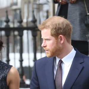 Le prince Harry et Meghan Markle ont assisté ensemble, le 23 avril 2018 en l'église St Martin-in-the-fileds à Londres, à la cérémonie commémorant le 25e anniversaire de l'assassinat de Stephen Lawrence, victime à 18 ans d'un crime raciste.