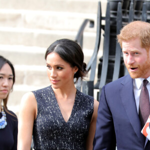 Le prince Harry et Meghan Markle ont assisté ensemble, le 23 avril 2018 en l'église St Martin-in-the-fileds à Londres, à la cérémonie commémorant le 25e anniversaire de l'assassinat de Stephen Lawrence, victime à 18 ans d'un crime raciste.