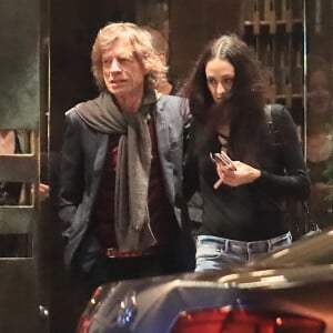 Exclusif - Mick Jagger et sa compagne la danseuse étoile Melanie Hamrick à la sortie du restaurant Masseria Dei Vini à New York City, le 17 juin 2017.