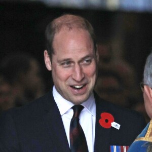 Le prince William, duc de Cambridge, assistait en compagnie du prince Harry et de Meghan Markle à la messe de commémoration de l'ANZAC Day en l'abbaye de Westminster à Londres le 25 avril 2018.