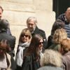 Chantal Goya et son mari Jean-Jacques Debout, et des proches - Obsèques de la mère de Chantal Goya, Colette Dartiguenave De Guerre, en l'église Saint-Roch à Paris. Le 26 avril 2018.