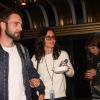 Exclusif - Courteney Cox et son compagnon Johnny McDaid sortent du concert de Snow Patrol à Los Angeles, le 25 avril 2018.