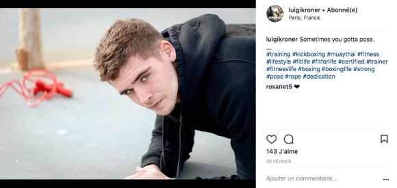 Luigi Kröner, le fils d'Elsa Lunghini. Photo publiée en février 2018 sur Instagram.