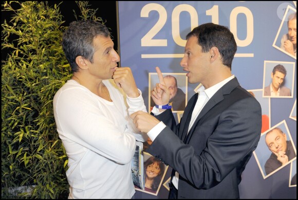Nagui et Marc-Olivier Fogiel - Conférence de presse de rentrée de Europe 1, en 2009