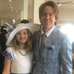 Dannielynn, la fille d'Anna Nicole Smith, et son père Larry Birkhead le 5 mai 2018.