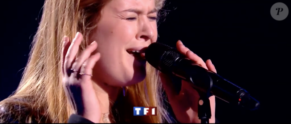 Queen Clairie dans "The Voice 7" sur TF1 le 3 février 2018.