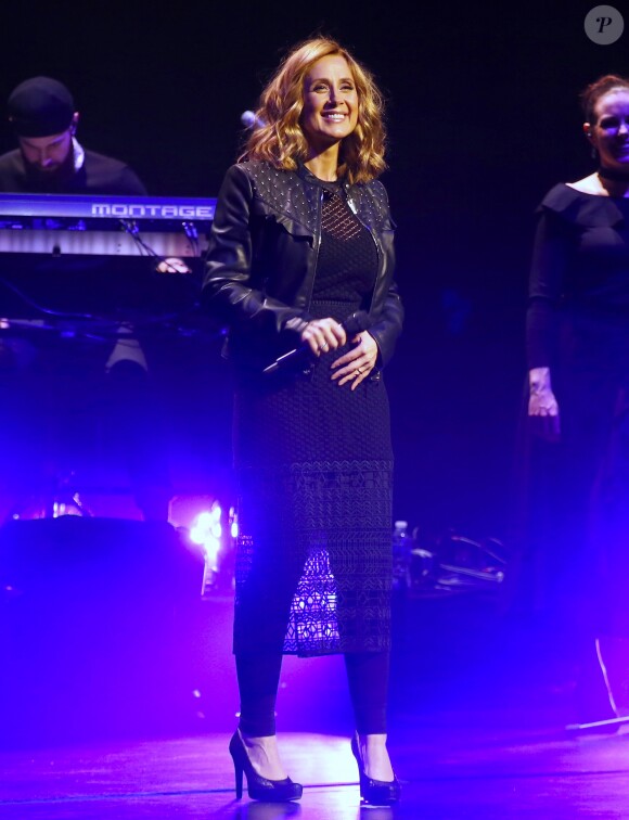 Lara Fabian en concert au Beacon Theatre à New York, dans le cadre de sa tournée "Camouflage World Tour 2018", le 5 février 2018. © Charles Guerin/Bestimage
