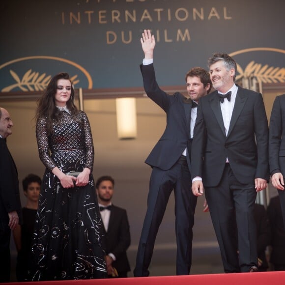 Adèle Wismes (Robe Dior), Pierre Deladonchamps, Christophe Honoré, Vincent Lacoste (Habillé en Dior Homme), Denis Podalydès - Montée des marches du film « Plaire, aimer et courir vite » lors du 71ème Festival International du Film de Cannes. Le 10 mai 2018 © Borde-Jacovides-Moreau/Bestimage