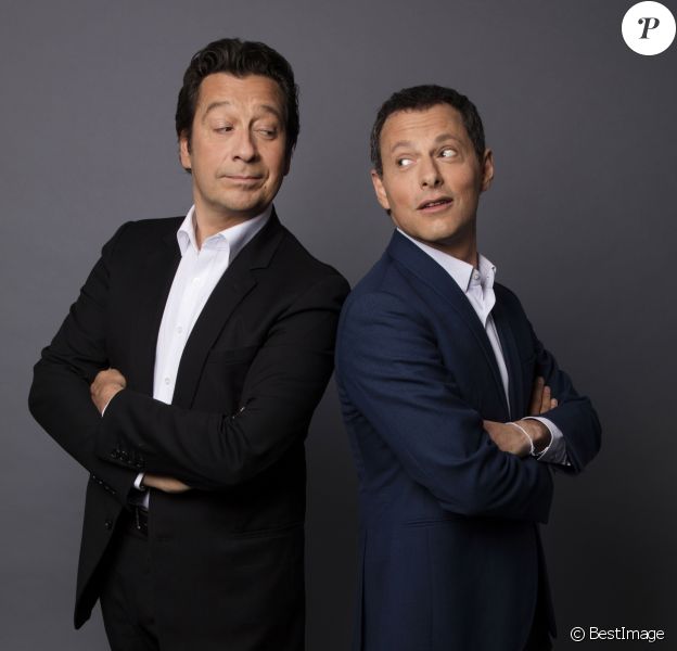 Rendez-vous à Paris avec Laurent Gerra et Marc-Olivier Fogiel. Le duo enregistrera un numéro spécial du "Divan" le 18 mai 2018. L'émission sera diffusée en prime time sur France 3, le 25 mai. @François Roelants/Bestimage