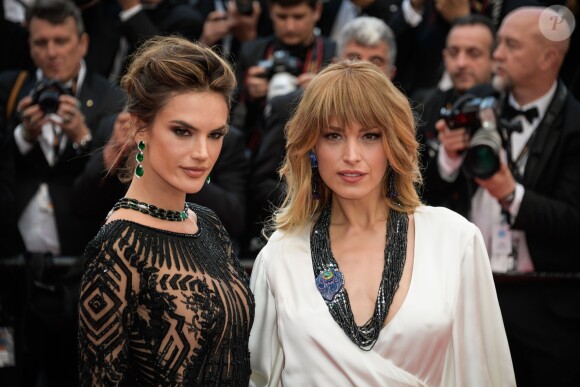 Alessandra Ambrosio et Petra Nemcova - Montée des marches du film "Blackkklansman" lors du 71ème Festival International du Film de Cannes. Le 14 mai 2018.
