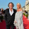 Gonzague Saint Bris et sa compagne Alice Bertheaume lors du 31e Festival du film romantique de Cabourg le 16 juin 2017. L'écrivain a trouvé la mort dans un accident de la route dans la nuit du 7 au 8 août 2017 ; Alice, qui était au volant, a survécu. © Coadic Guirec/Bestimage